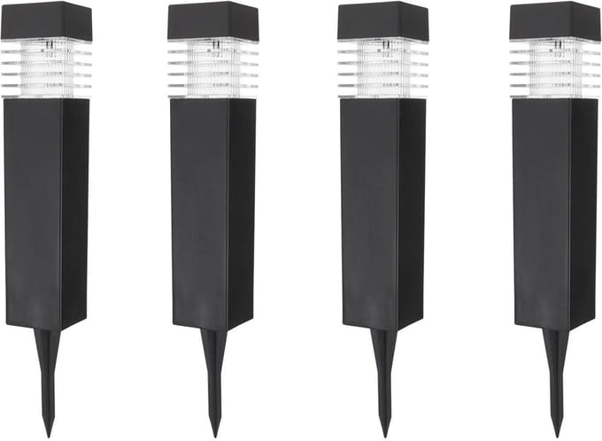 Keltin Solar tuinlampen - Weerbestendig - Compact ontwerp - Set van 4 - 40 cm hoog
