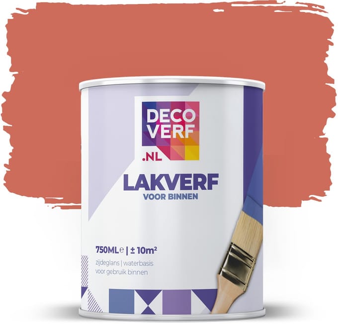 Decoverf lakverf terra rood, 750ml