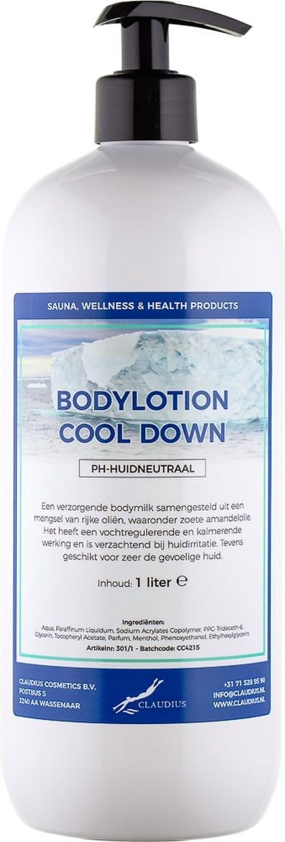 Bodylotion Cool Down 1 Liter - met gratis pomp
