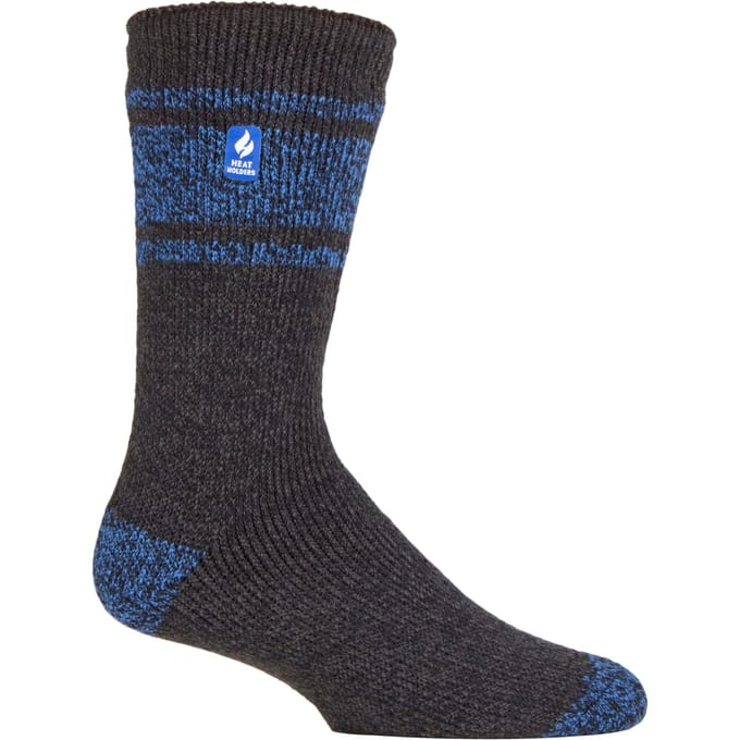 Heat Holders Heren extra dikke warme thermo sokken - Houtskool / Blauw (Athene)