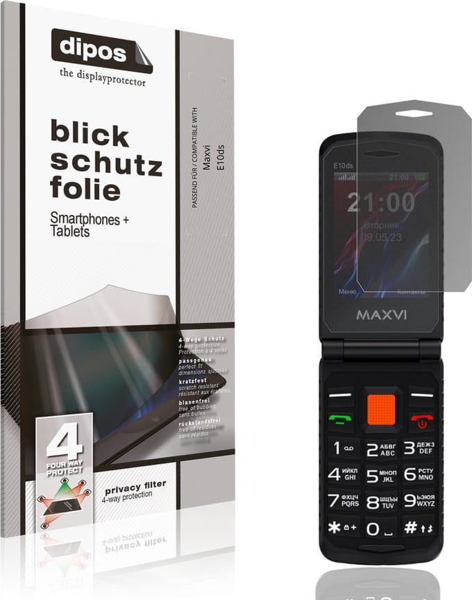 dipos – Matte Privacy Screenprotector geschikt voor Maxvi E10ds | Anti-Spy Beschermfolie