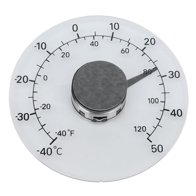 Thermomètre extérieur adhésif transparent et étanche pour porte et fenêtre, idéal pour la ferme ou la maison gray