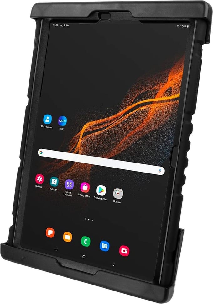 Tab-tite Houder voor Samsung Tab S7+, S7 FE, S8+ & S9+ met Case