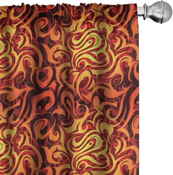 ABAKUHAUS Abstrakt Gordijnen – 2x75x225 cm – Microvezel – Halfdonker