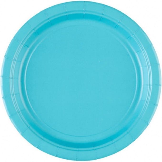 Bord caribbean blauw 23cm 8 stuks