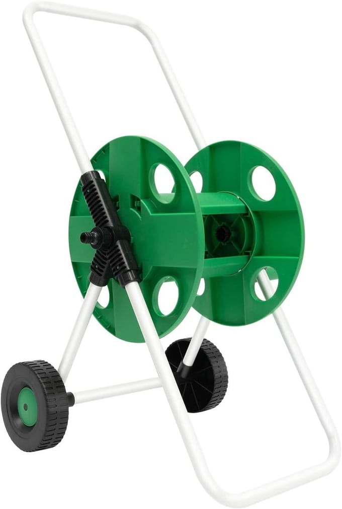 Slangenwagen - Slanghaspel - Tuinonderhoud - Stabiele constructie - 50m capaciteit - Groen