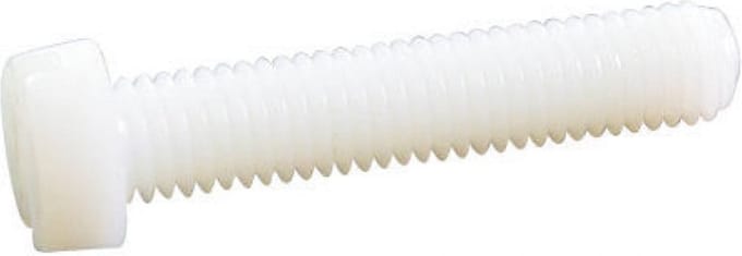 (48 STUKS) M4X6 METAALSCHROEF NYLON (POLYAMIDE) DIN 84 (ISO 1207)