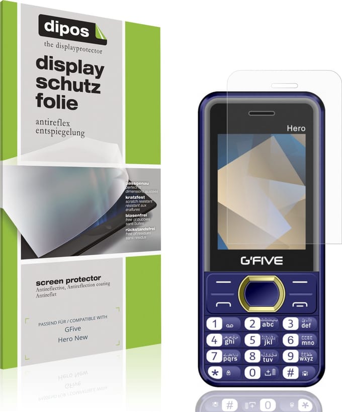 dipos – 4x Matte Beschermfolie geschikt voor GFive Hero New | Krasbestendige & antireflecterende Screenprotector Ultra-Thin