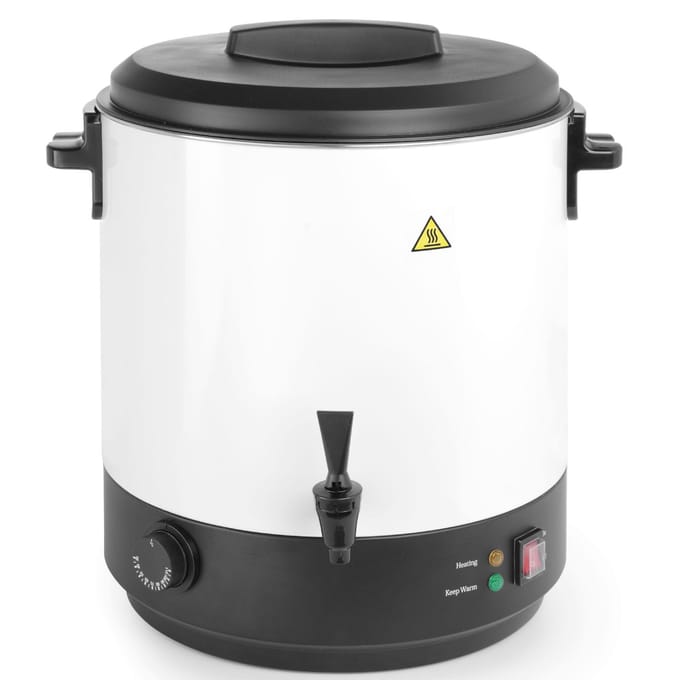 HENDI Warme dranken ketel – 25L – wit – regelbare thermostaat – non-dripkraan