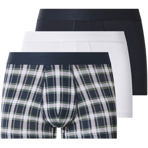 ESMARA MEN Set van 3 heren boxers (Donkerblauw/wit, M)