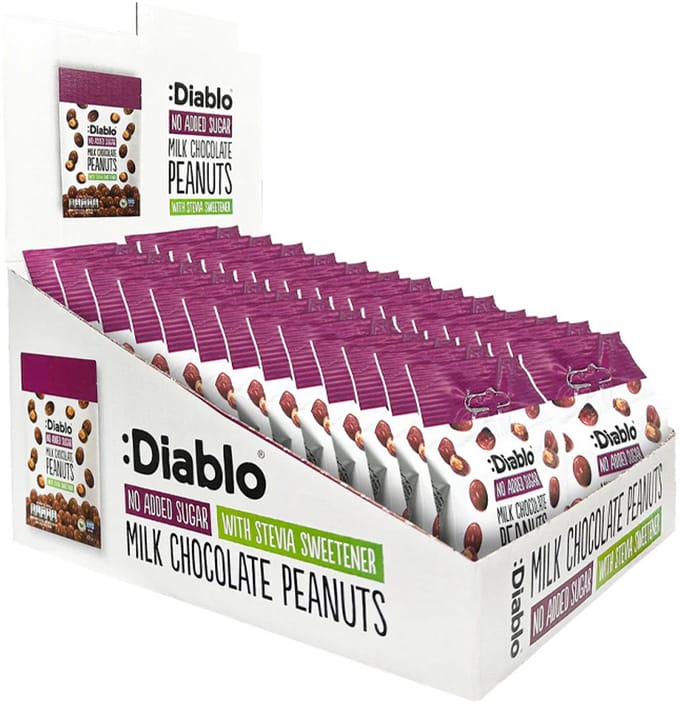 Diablo | No Added Sugar | Milk Chocolate Peanuts | 24 Stuks | 24 x 40g