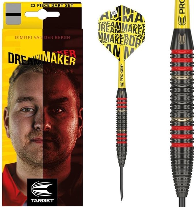 Target Dimitri van den Bergh Brass Set 22 Pieces - Dartpijlen