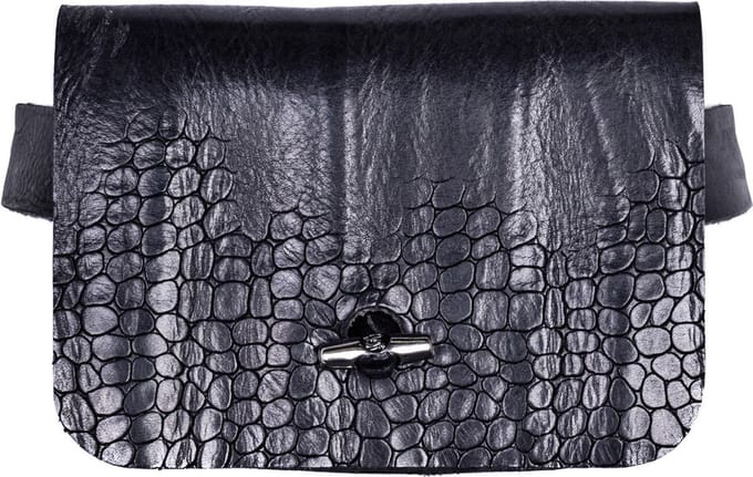 b.belt Leren Gordeltas Soley Beltbag Black Zwart