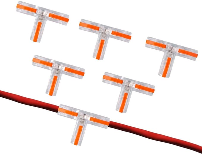 Set van 6 elektrische aansluitingen, compacte connectors voor bedrading, LED-verlichting en 32A stroomcapaciteit