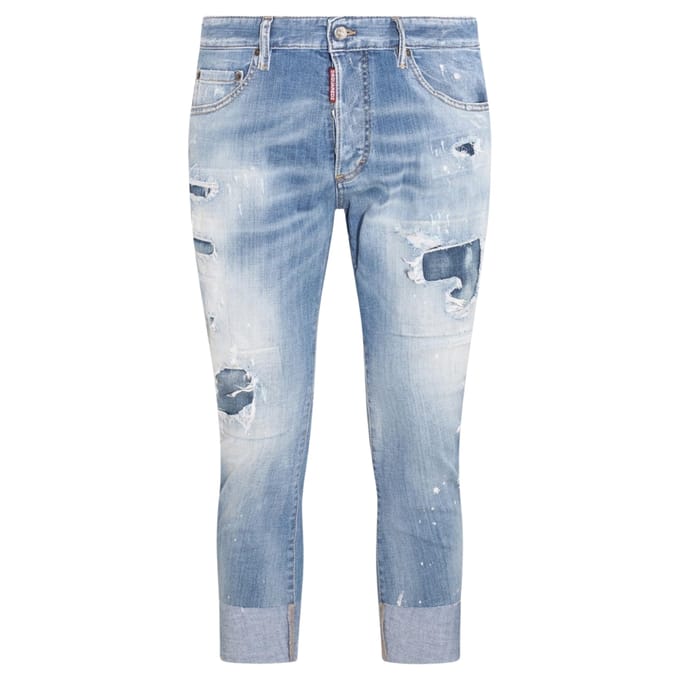 Dsquared2 Sailor Jean Destroyed Reinforced Denim Blauwe Jeans