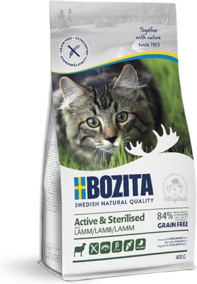 Bozita Active & Sterilised Graanvrij Lam - 400 gram - Kattenvoer