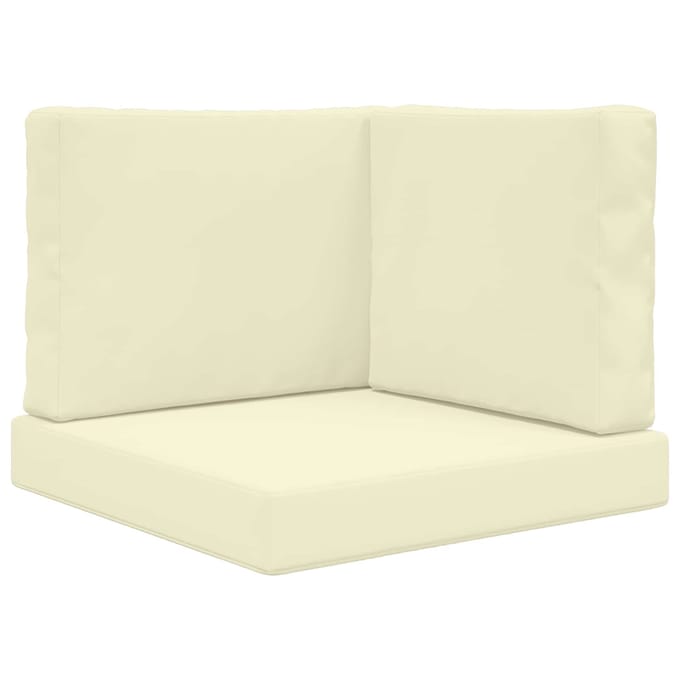 vidaXL - Buitenbankkussen - Polyester - Crèmekleurig - 60 - x - 60 - cm