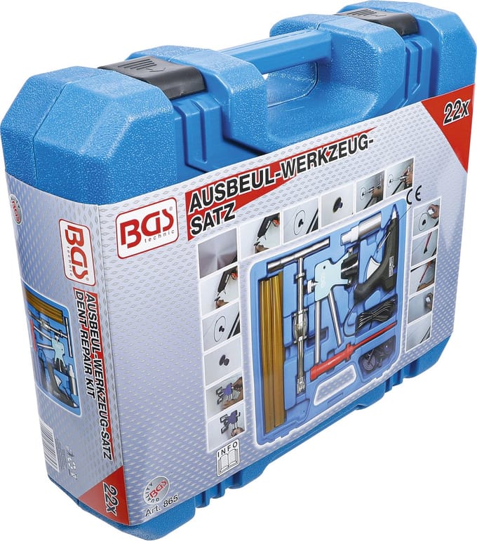 BGS Profi - Uitdeukset - Lichte deuken repareren - 9 Pads & Slaghamer