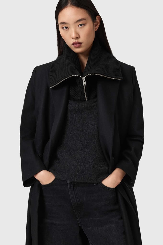 AllSaints Effie Snood Black Taglia: OS | Sciarpe Outlet | Donna | Nero