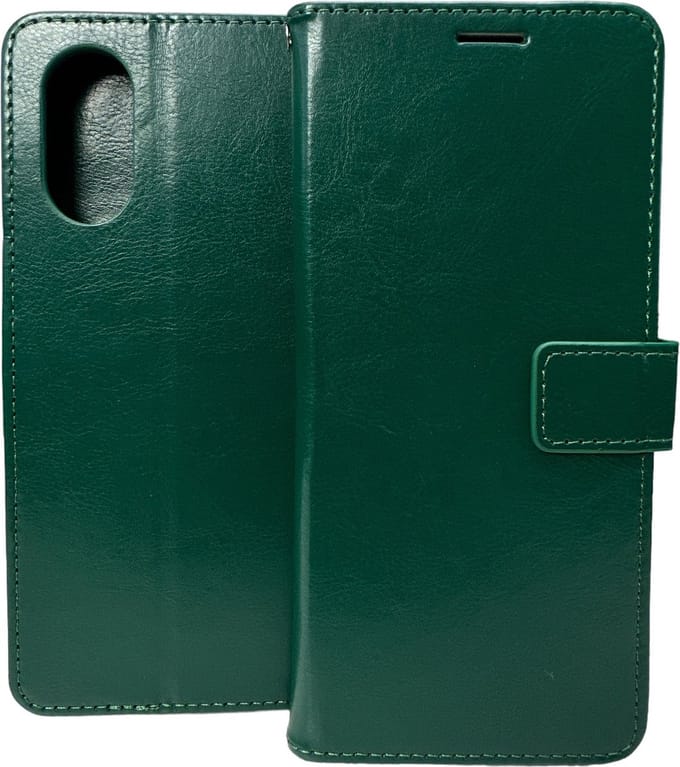 Portemonnee Book case Hoesje Geschikt voor: Oppo A17 - Groen