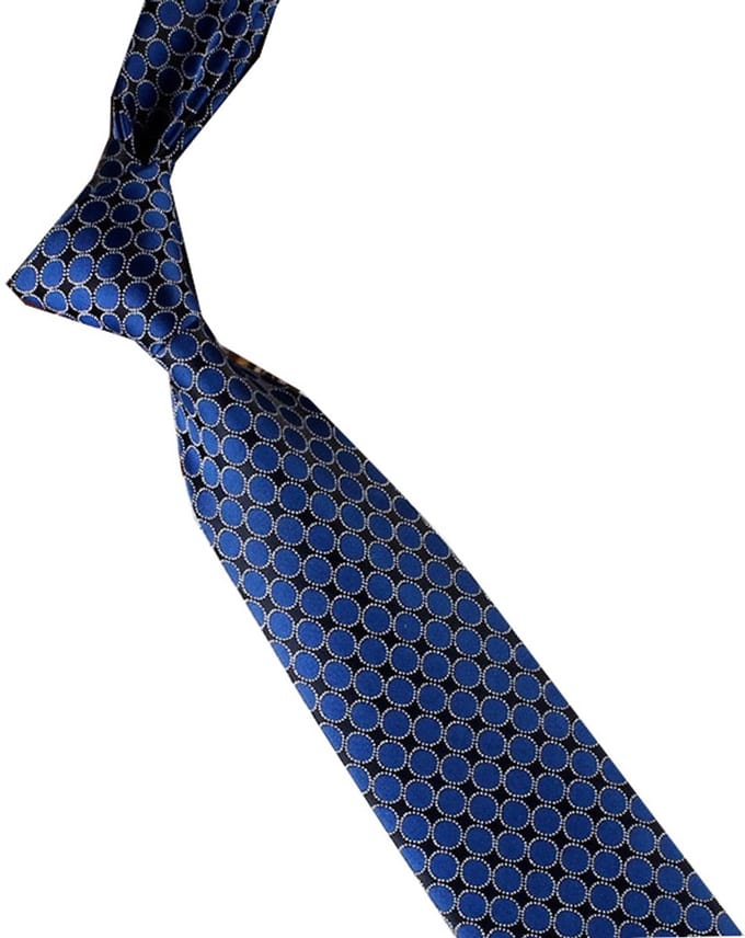 Stropdas – Tie – Stropdas Heren – Cirkels – Blauw