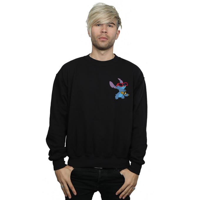 Disney Heren Lilo en Stitch Gitaar Sweatshirt (Zwart)