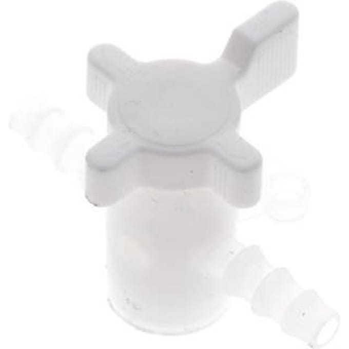 PVDF 2-Weg Kogelkraan 1/4'' (6 mm) Slangpilaar