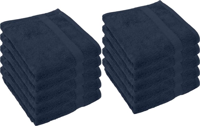 Vossen Calypso feeling gastendoekje marine blauw 30x50