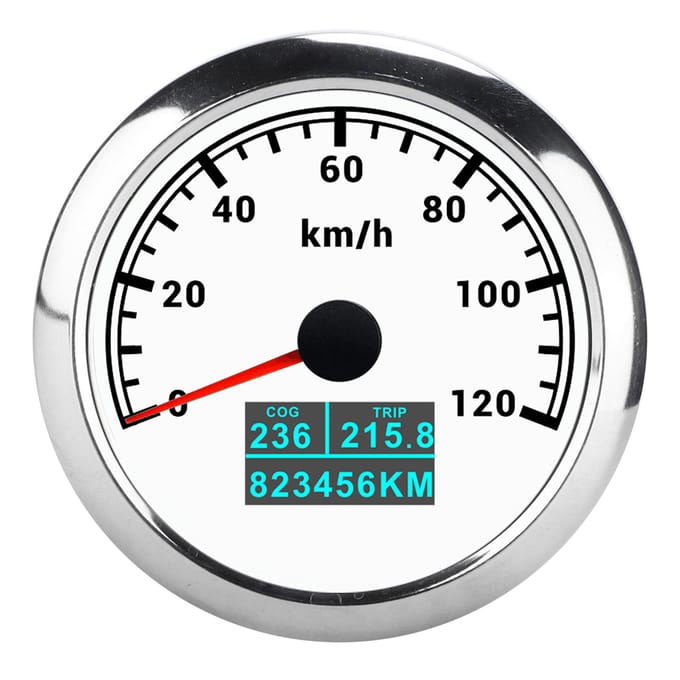 GPS Pointer Snelheidsmeter 3 in 1 Hoge Precisie Multifunctioneel 9‑32V DC black