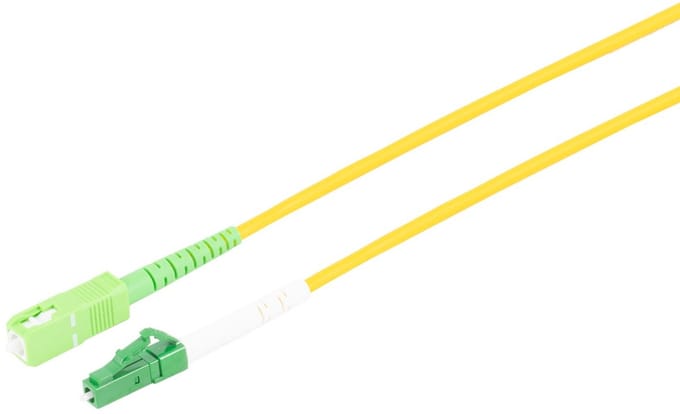 LWL SX Patchkabel LC/SC APC 9/125µ, OS2 gelb, 2m