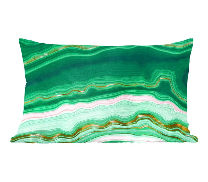 Sierkussens - Kussentjes Woonkamer - 60x40 cm - Goud - Agaat - Luxe