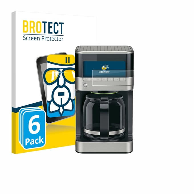 Screenprotector 6 Stuks voor Braun PurAroma 7 Beschermglas transparant