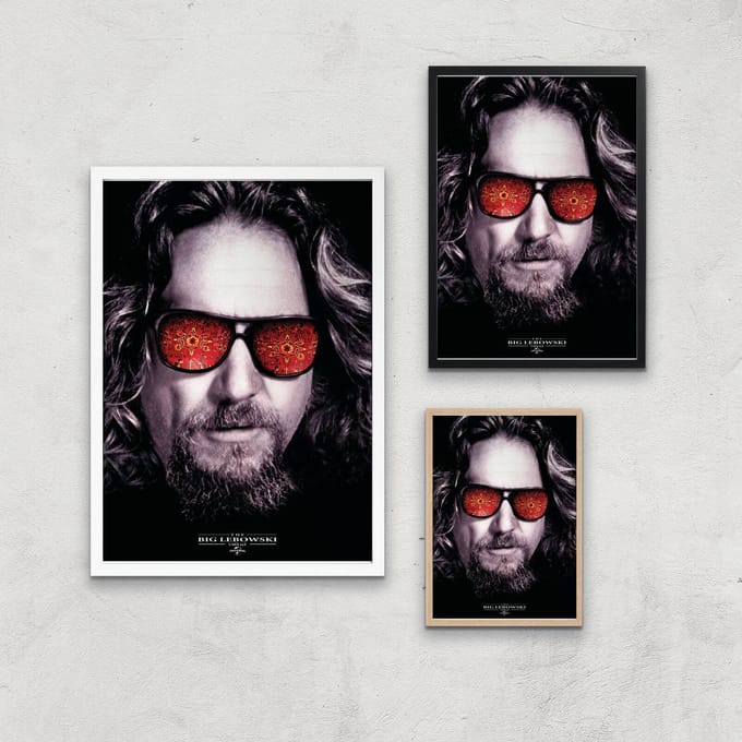 The Big Lebowski Giclee Art Print - A4 - Black Frame