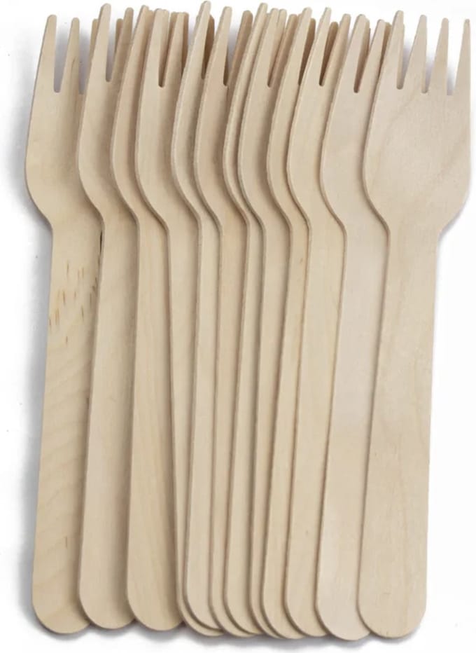 Houten vorken 160 mm - 100 stuks