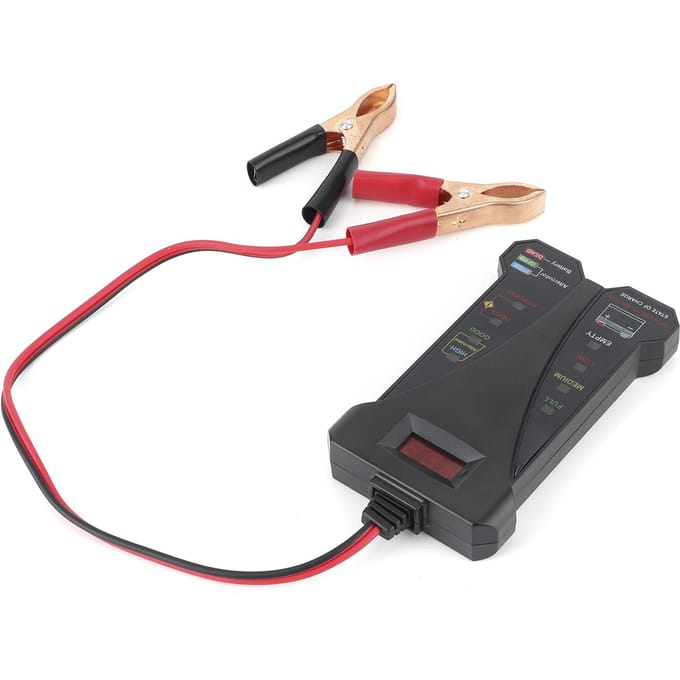 12V Digitale Batterijtester Laadsysteem Analyzer Spanning Dynamo Uitgangstest WLCD Display black