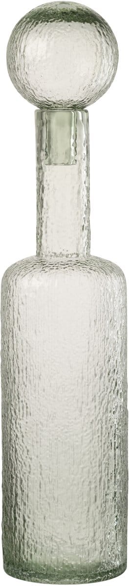 J-Line decoratie Fles Reliëf - glas - transparant/groen - large