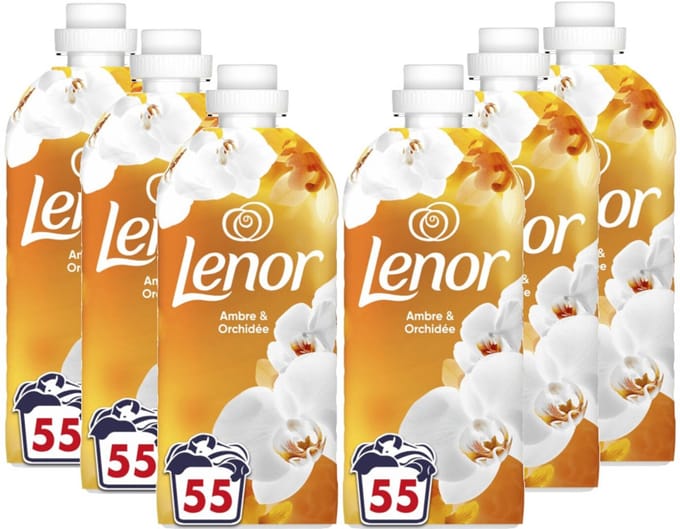 Lenor Wasverzachter Amber & Orchidee - Multipack - 330 (6x55) Wasbeurten - 6.930l (6x1155ml)