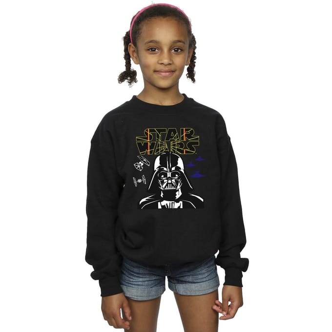 Star Wars Meisjes Darth Vader Comp Logo Sweatshirt (Zwart)