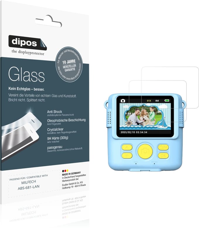 dipos – 2x Pantserfolie geschikt voor MILFECH ABS-681-LAN | 9H Screenprotector