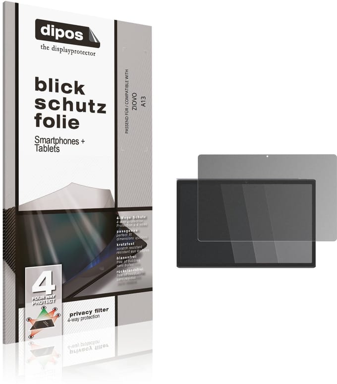 dipos – Matte Privacy Screenprotector geschikt voor ZIOVO A13 | Anti-Spy Beschermfolie