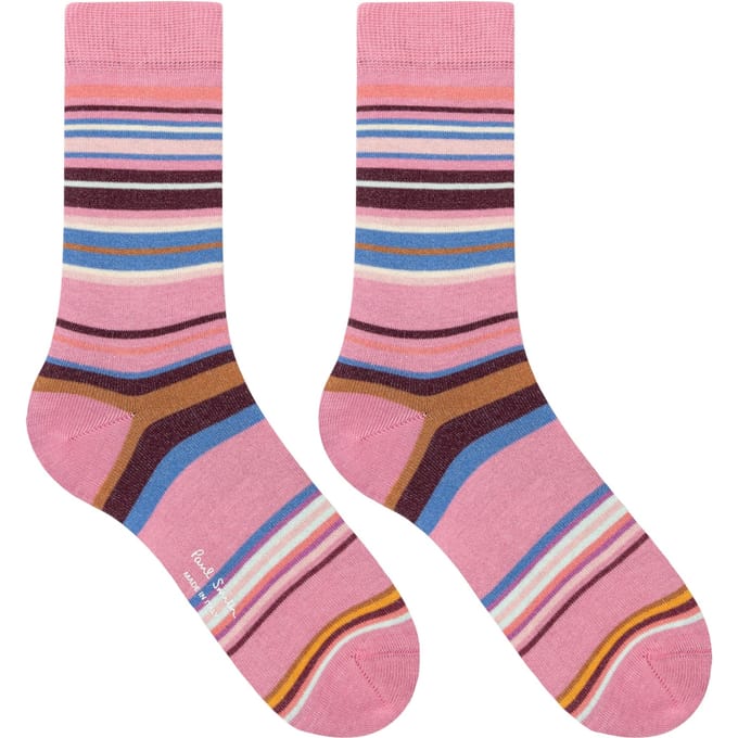 Paul Smith Sock Henrietta Stripe Pink Taglia: OS | Calzini Outlet | Donna | Rosa