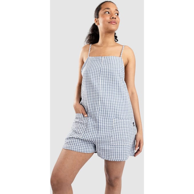 Blue Tomato Short Linen Jumpsuit blauw