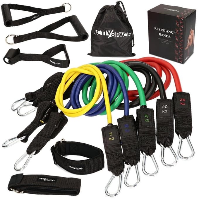 ACTIV SPACE - Weerstandsband Set - 5-75 kg - Latex - Multicolor