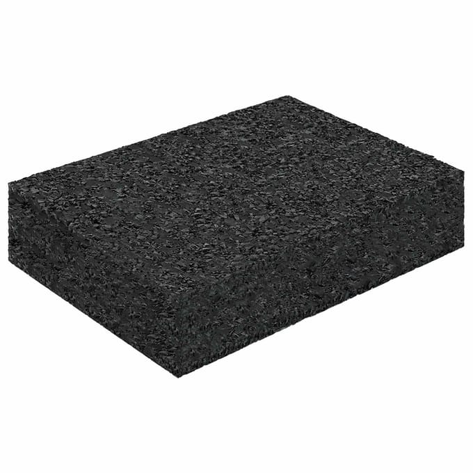 vidaXL Rubber granulaat patio pad Zwart 6 x 9 x 2 cm Rubber