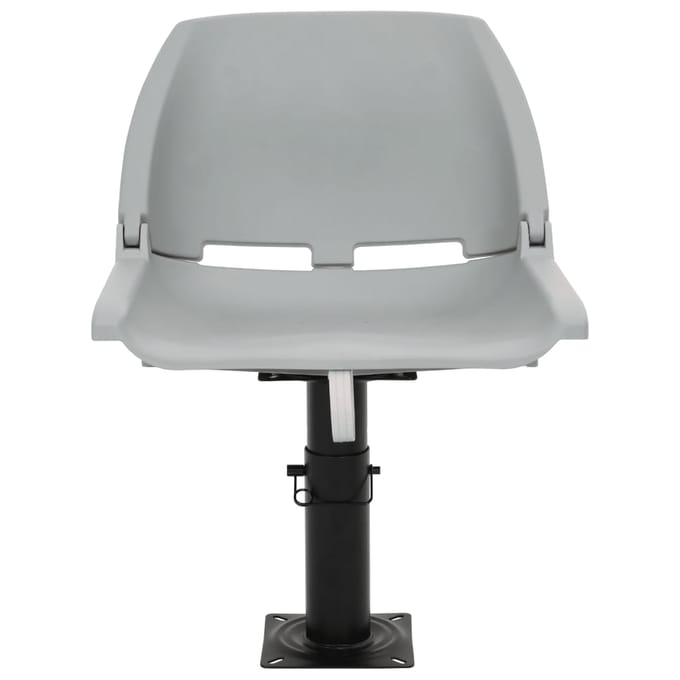 vidaXL - 2-delige - Bootstoelenset - inklapbaar - 48x51x41 - cm - grijs
