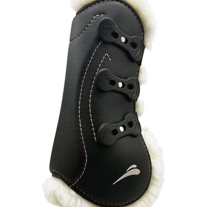 Open front laarzen voor paarden met bont eQuick Glam Fluffy