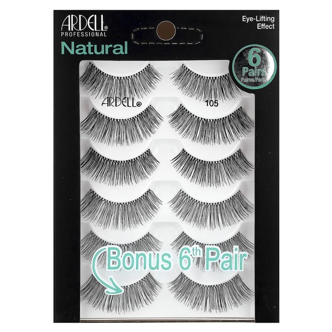 Ardell, Wimpers, Natuurlijk, 105, 6 paar gray