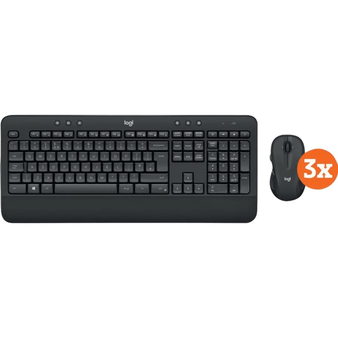 Logitech MK545 Draadloze Toetsenbord en Muis QWERTY 3-Pack