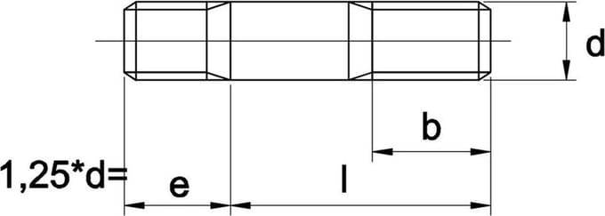Tapeind Din939 1,25Xd 5.8 Zwart M6X25 - 200 stuks
