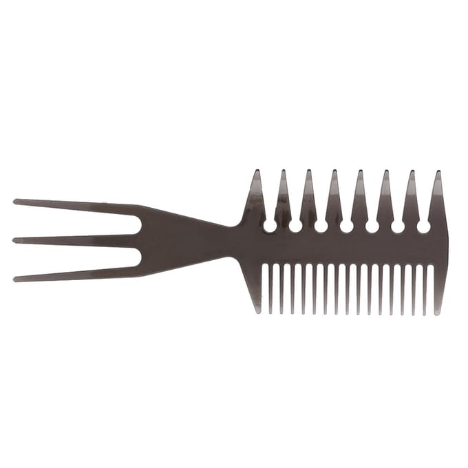 Peigne de coiffure portable pour hommes, à dents larges et larges, à long manche, pour coiffure 2# black